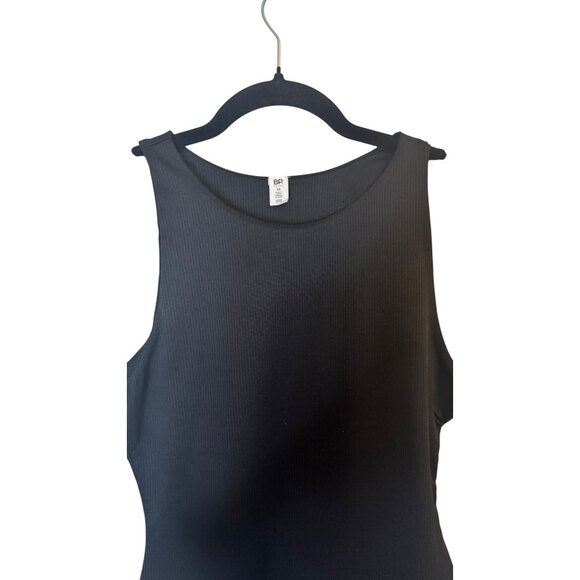 NWT BP. XXS Black Ribbed Sleeveless Thong Bodysuit High-Cut Leg & Scoop Neckline - Picture 2 of 10